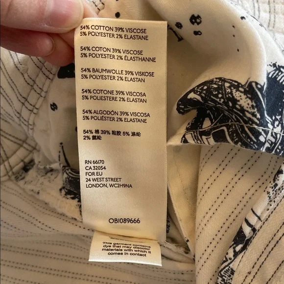 Pilcro Anthropologie Women’s High Rise Skinny Pants White Gray Stripes Size 28 - Picture 8 of 15